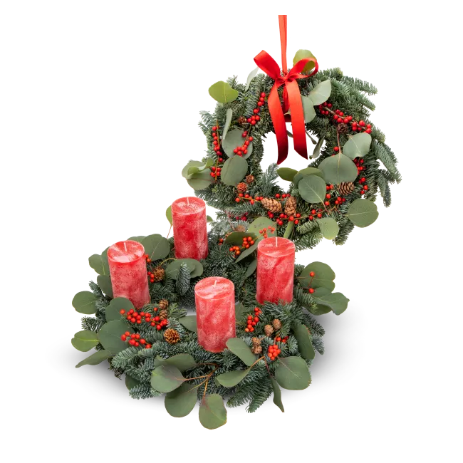 Christmas set of wreaths